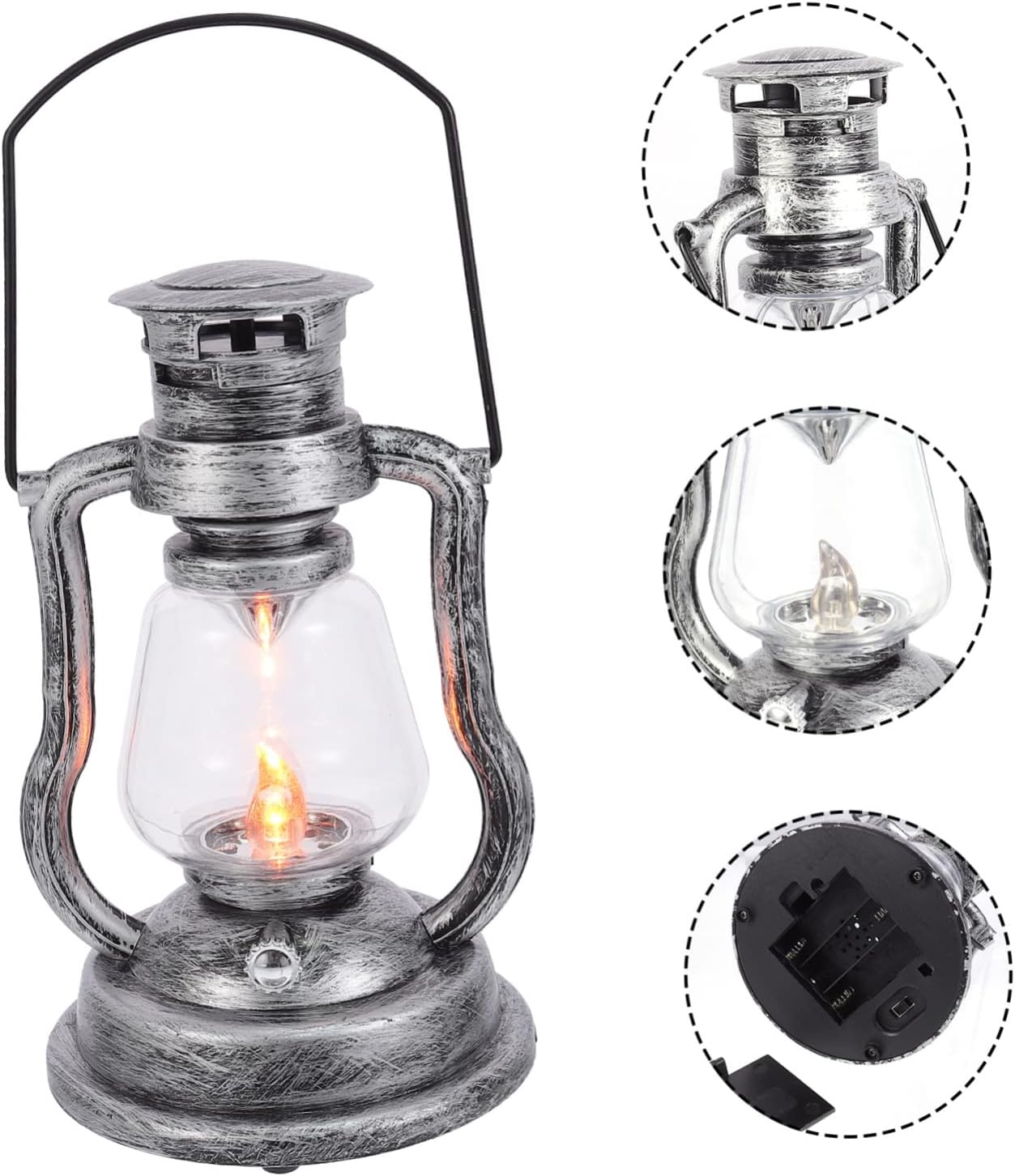 1 unid linterna retro recargable lámpara de aceite asiático lámpara colgante linterna rústica queroseno luz de aceite de mano lámpara de aceite de