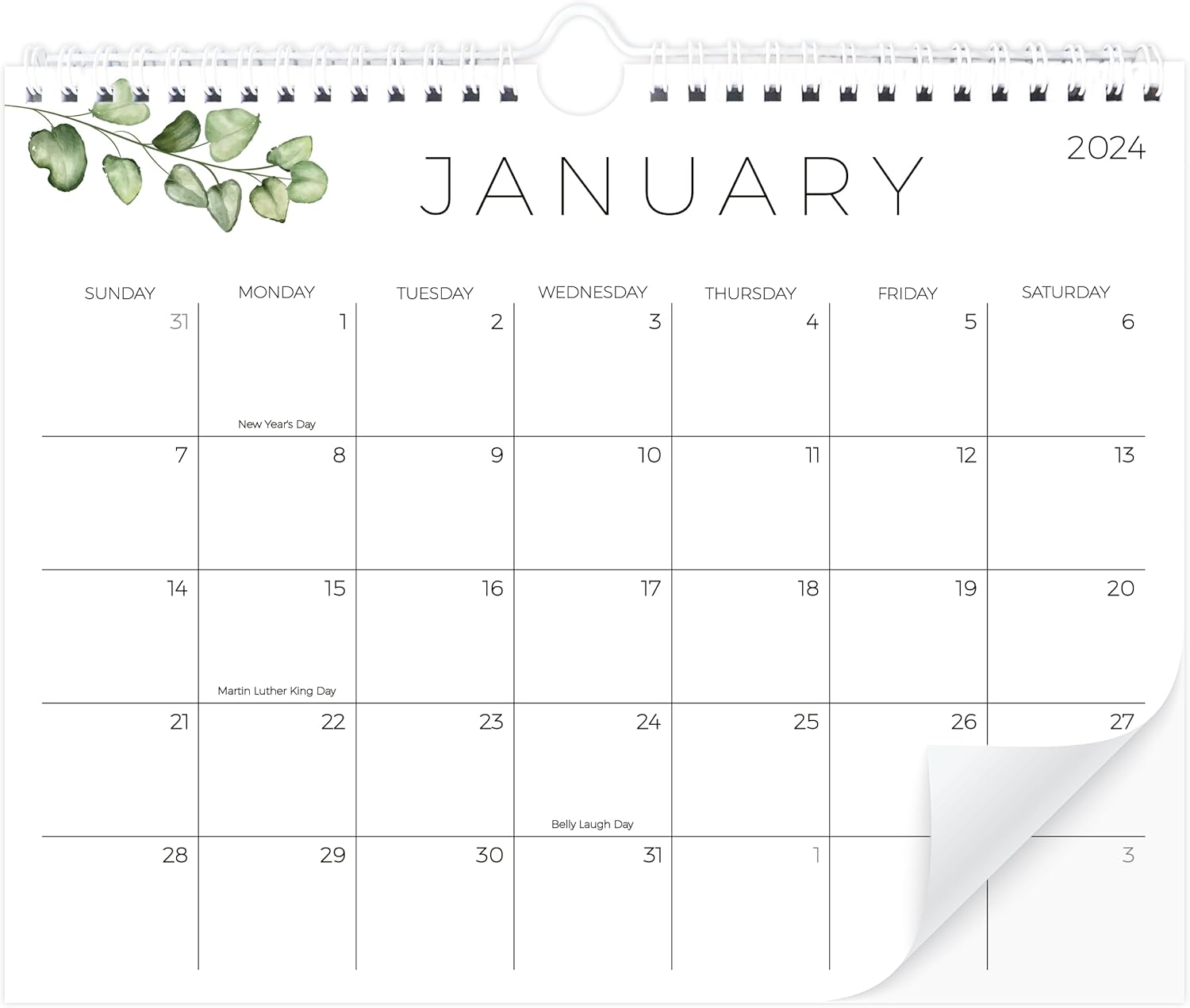 Calendario de pared 2024-2025. Calendario de pared de enero de 2024 a junio de 2025. Calendario mensual de 11.5 x 14 pulgadas, calendario estético