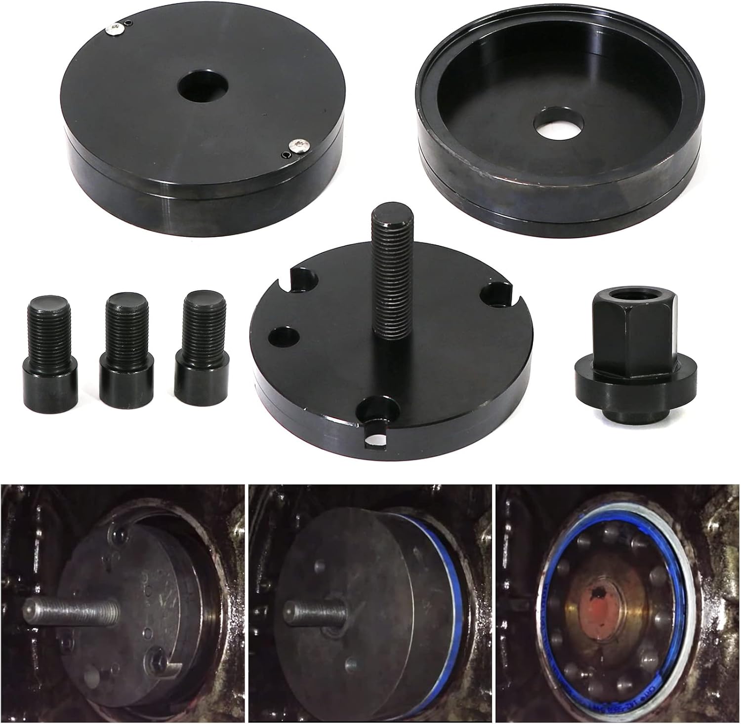 Kit de herramientas de manga de desgaste del sello del cigüeñal delantero y trasero diésel herramienta instaladora se adapta perfectamente a CAT