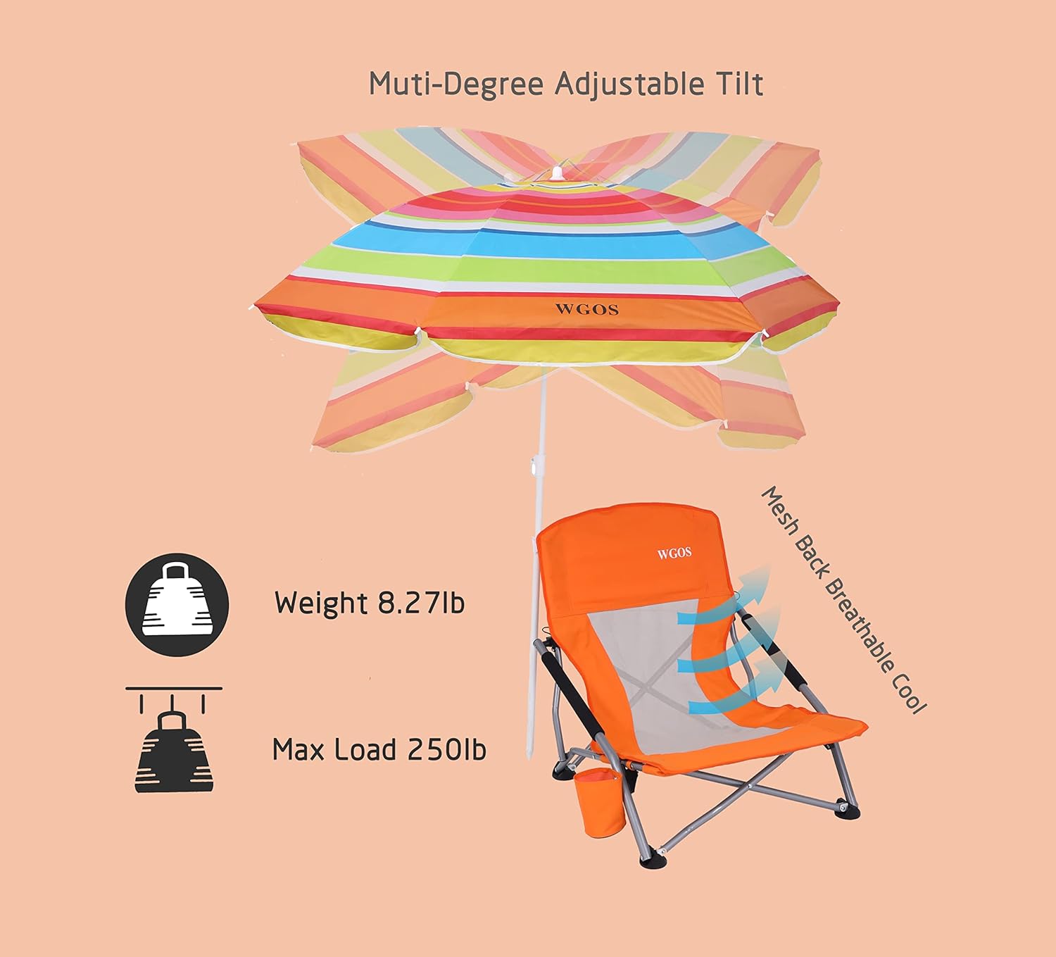 Silla de playa, silla de playa y sombrilla, silla de playa plegable, sillas de playa para adultos, silla de playa baja, silla plegable con paraguas,