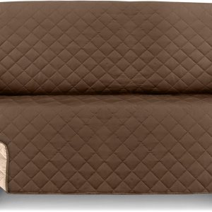 Utopia Bedding Funda reversible para sofá biplaza de 2 cojines, resistente al agua, protector de muebles con varillas de espuma y correas elásticas Utopia Bedding Funda reversible para sofá biplaza de 2 cojines, resistente al agua, protector de muebles con varillas de espuma y correas elásticas