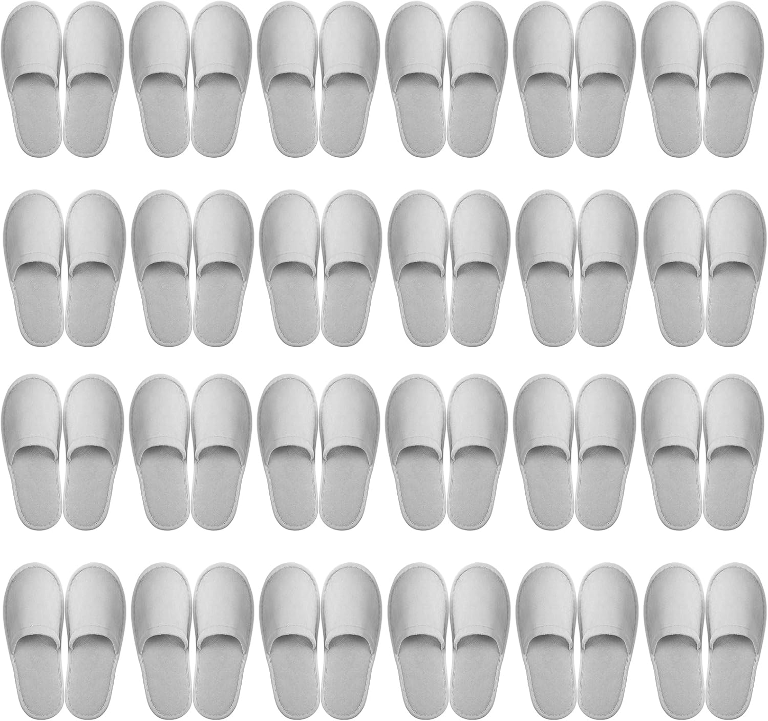 24 pares de pantuflas de casa para invitados, pantuflas de hotel para interiores, para bodas, spa, pantuflas desechables para el hogar sin zapatos