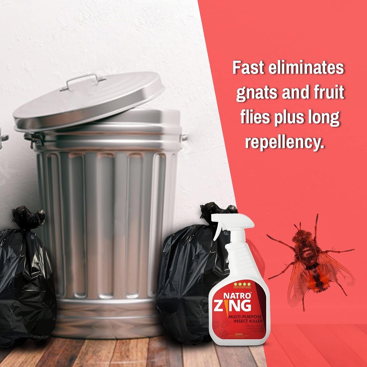 Mata insectos multiusos de 11 onzas, espray de control de plagas en interiores, mata y repele moscas de la fruta, mosquitos, polillas, arañas para