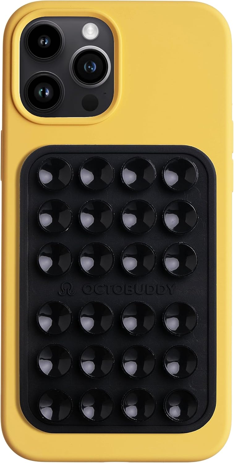 OCTOBUDDY MAX – Funda adhesiva de silicona con ventosa para teléfono, manos libres, soporte de agarre fuerte para selfies y videos, duradera, fácil