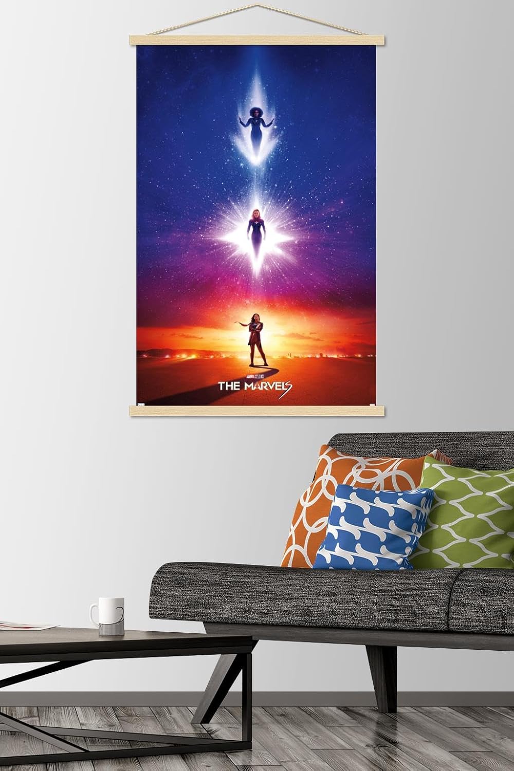 Trends International Marvel The Marvels – Póster de pared de una hoja con marco magnético