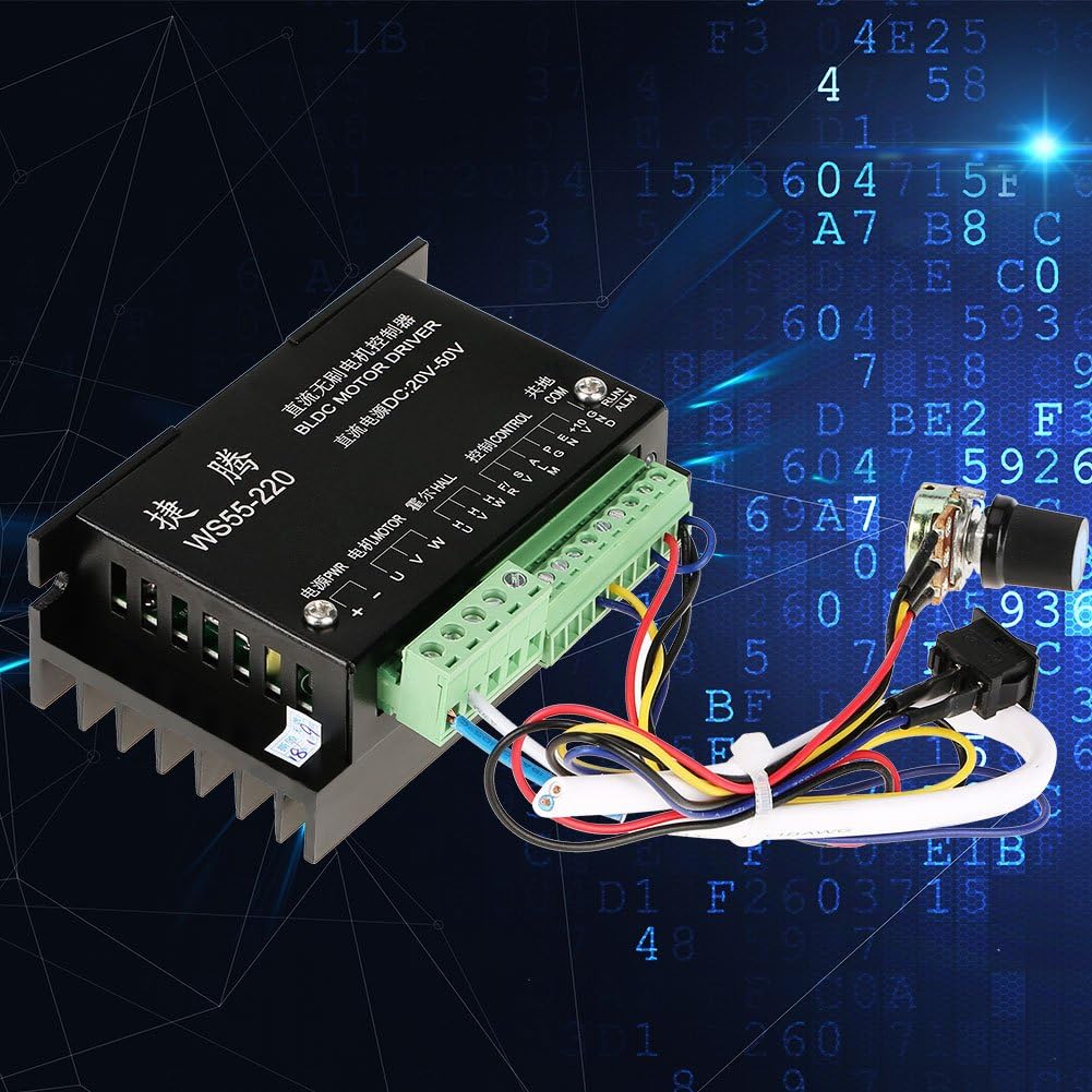 Marhynchus WS55-220 DC 48V 500W Controlador de motor trifásico de alta velocidad CNC sin escobillas Husillo BLDC controlador controlador de motor