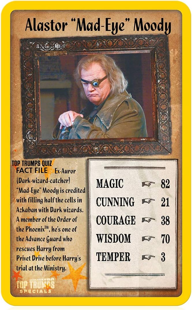 Top Trumps Juego de cartas especiales de Harry Potter y la Orden del Fénix, juega con Harry, Ron, Hermione, Dumbledore, Snape y Hagrid, el juego