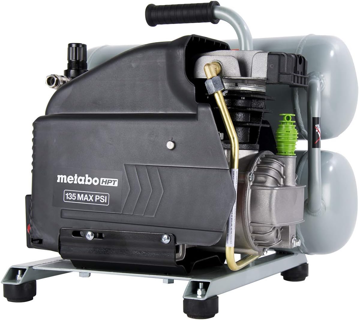 Metabo HPT EC99SM – Compresor de aire de doble pila de lubricante de aceite de 4 galones (renovado)