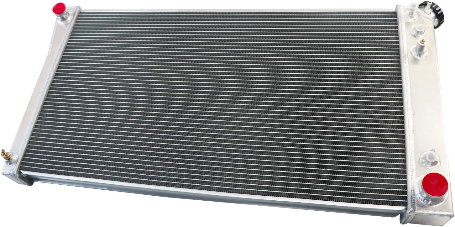 Rubivel Radiador de tractor compatible con 1992-1993 Buick Roadmaster 1991-1993 Chevy Caprice Oldsmobile 5.7L V8, radiador de aluminio de 3 filas