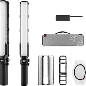 ZHIYUN V60 – Combo de varitas de luz de video, portátil de 60 W LED regulable, iluminación de fotografía de mano para estudio fotográfico, ZHIYUN V60 – Combo de varitas de luz de video, portátil de 60 W LED regulable, iluminación de fotografía de mano para estudio fotográfico,
