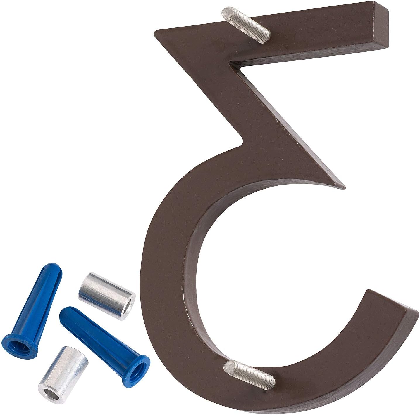 Montague Metal Products MHN-10-F-RB2-3 Números flotantes modernos de aluminio cepillado macizo, 10 pulgadas, bronce romano recubierto de níquel