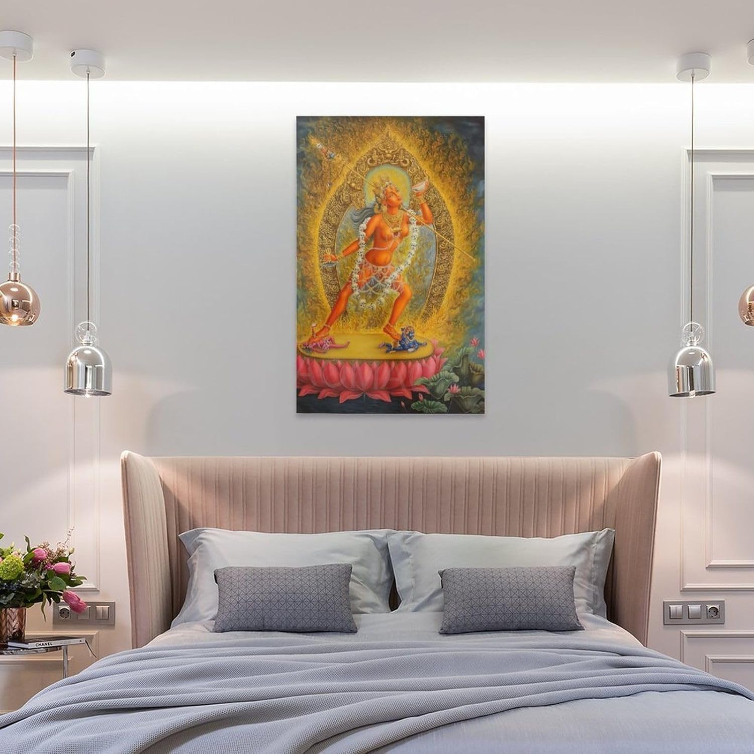 Vajrayogini Thang Ga – Póster de arte religioso, pintura en lienzo, póster de arte de pared para dormitorio, sala de estar, decoración de 08 x 12
