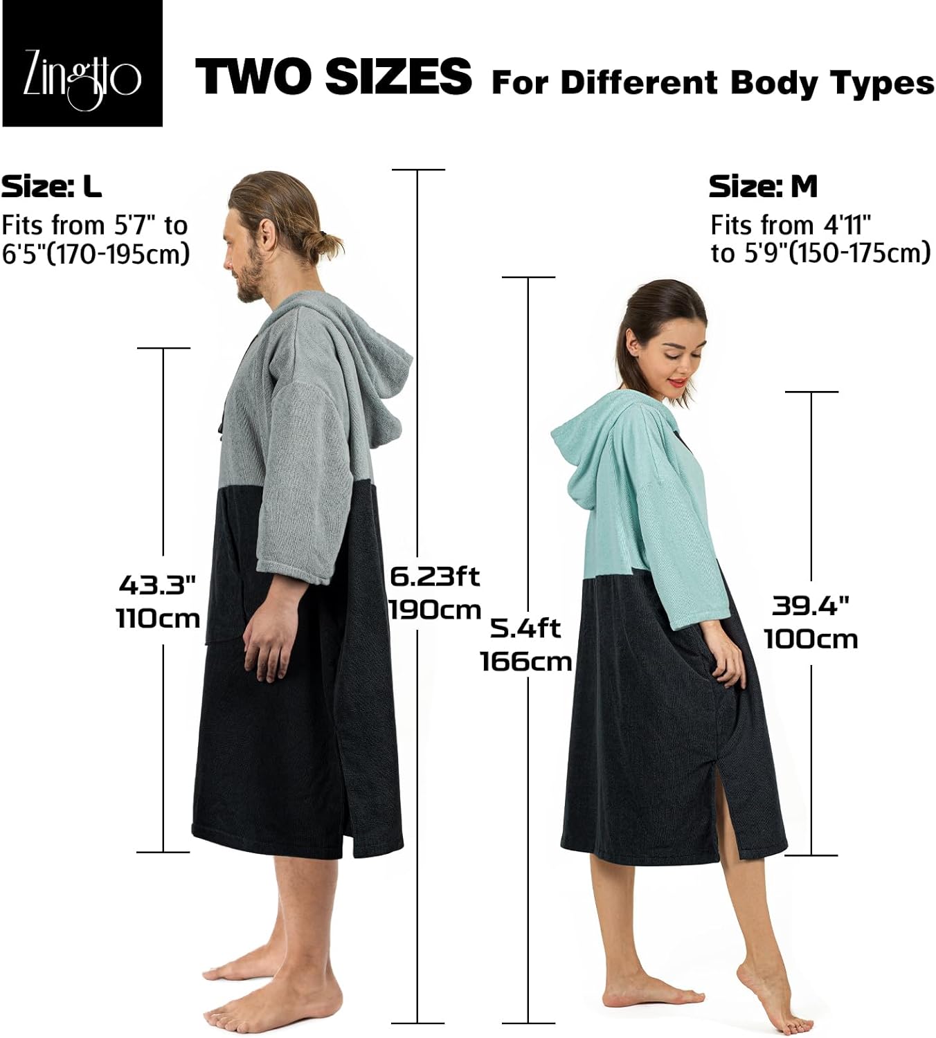 Poncho de surf, bata cambiadora, manga 34, extra grande, gruesa, con capucha, poncho para hombres y mujeres, natación en la playa, 39 x 33 pulgadas,