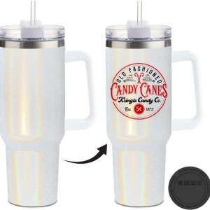 Stanley Dupe – Vaso de sublimación holográfico de 40 onzas con asa y tapa de pajita, vaso de sublimación de 40 onzas con mango extraíble, vaso de Stanley Dupe – Vaso de sublimación holográfico de 40 onzas con asa y tapa de pajita, vaso de sublimación de 40 onzas con mango extraíble, vaso de
