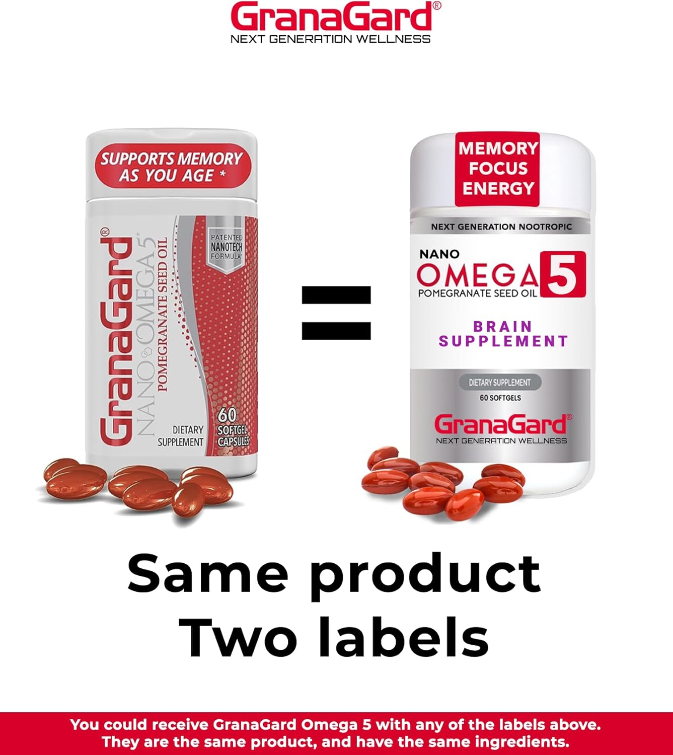 Suplementos cerebrales clínicamente probados (suministro de 3 meses) con antienvejecimiento, píldoras de memoria, suplemento de granada Omega 5, 3