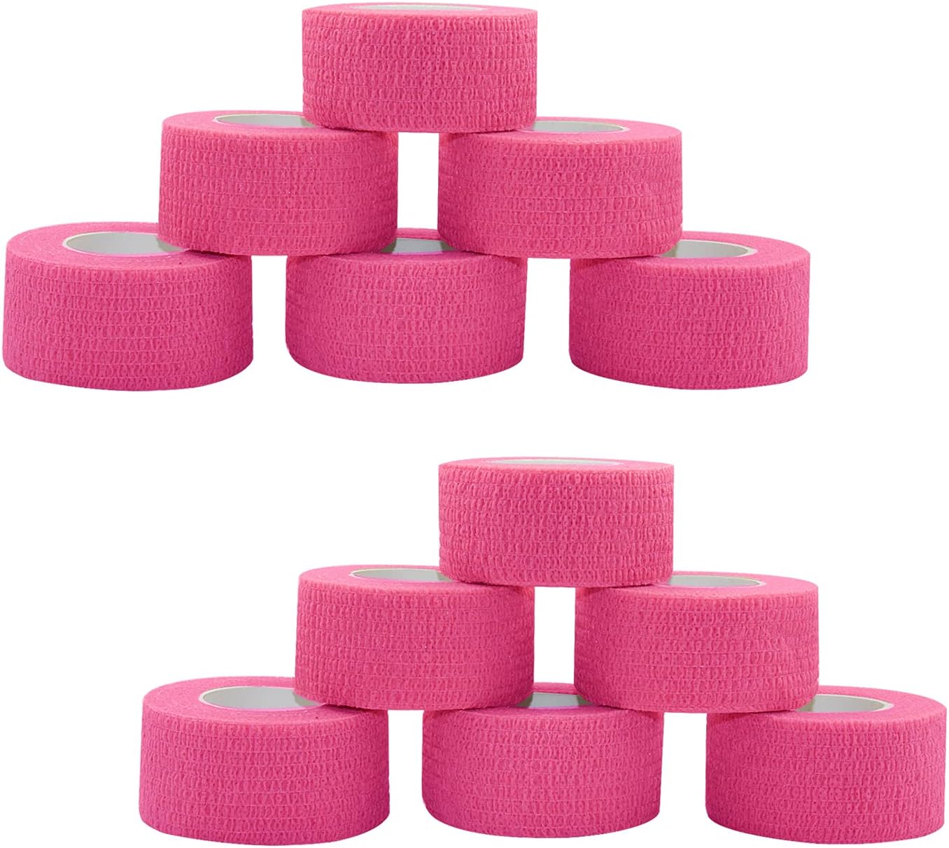 MINGYUE – Paquete de 12 unidades de 1 x 5 yardas, cinta autoadhesiva, cinta atlética, cinta deportiva, cinta para muñeca y tobillo, vendaje cohesivo