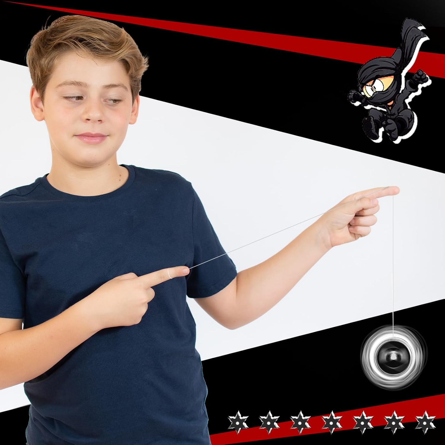 24 piezas Ninja Yo Yo Bulk Ninja Party Favores LED Yo Yo Bola Responsive para Principiantes de Halloween Bolsas de Regalos para Niños Regalos de