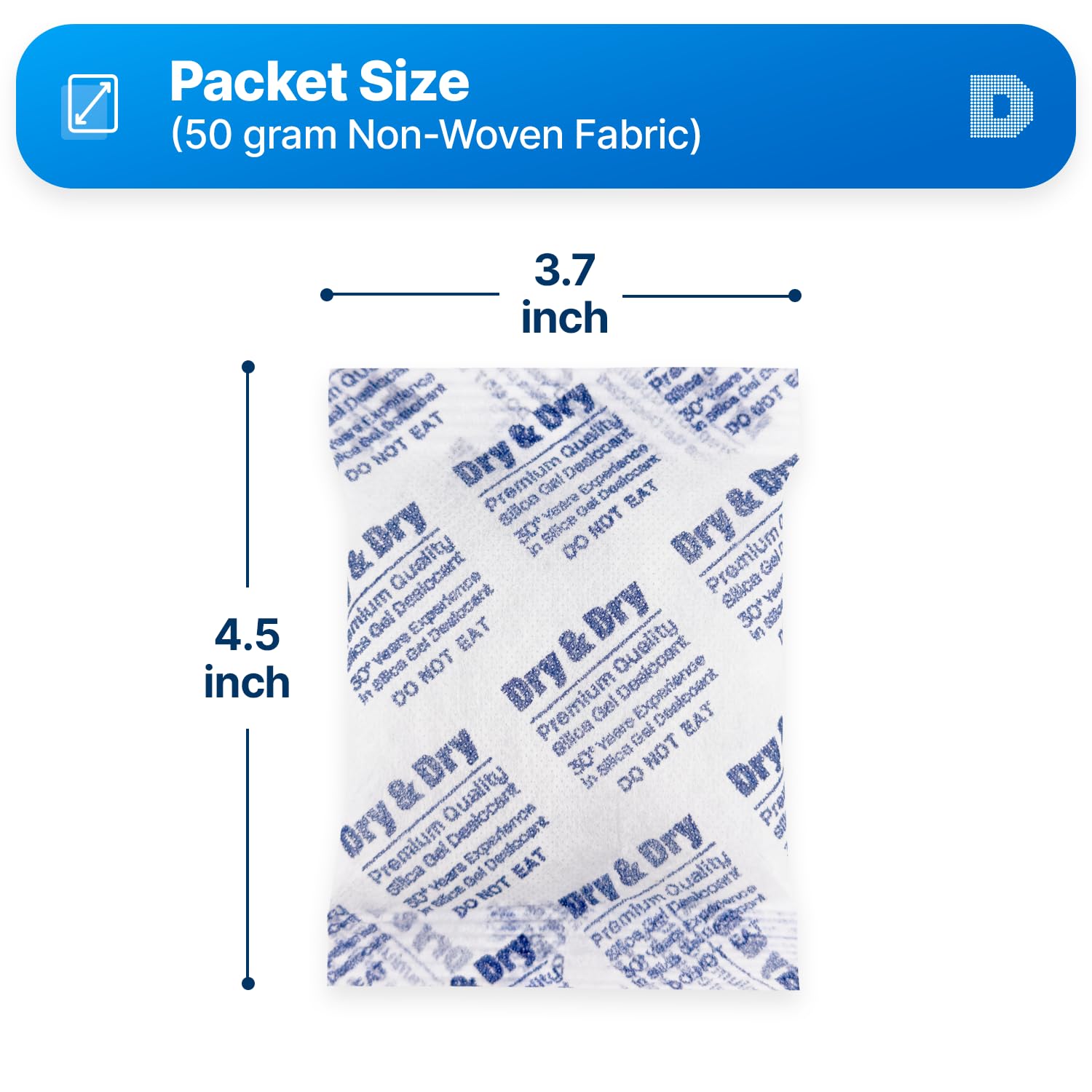 Dry & Dry 1.76 oz 5 paquetes Paquetes de gel de sílice desecantes, paquetes de sílice – Paquetes de gel de sílice recargable, absorbentes de