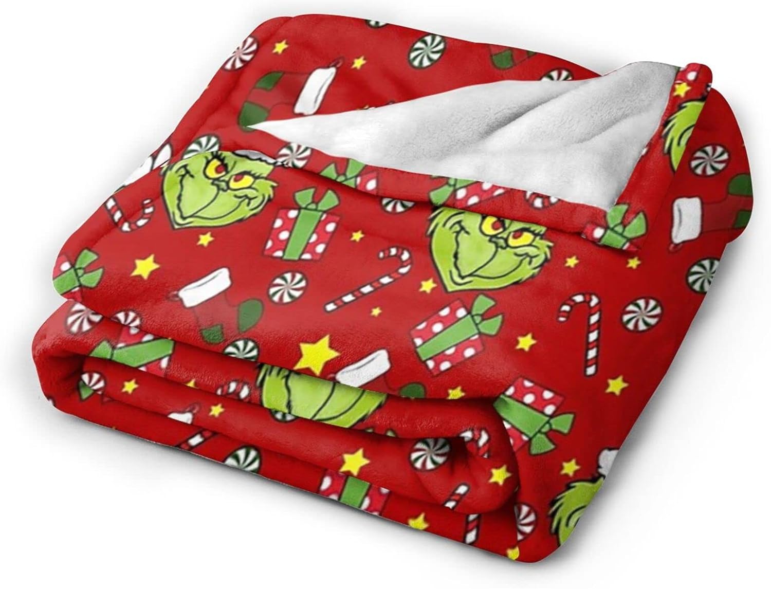 Grinnch – Manta de Navidad con texto en inglés “How to Stole Christmas”, ultra suave, de microforro polar, duradera, para Halloween, manta suave y