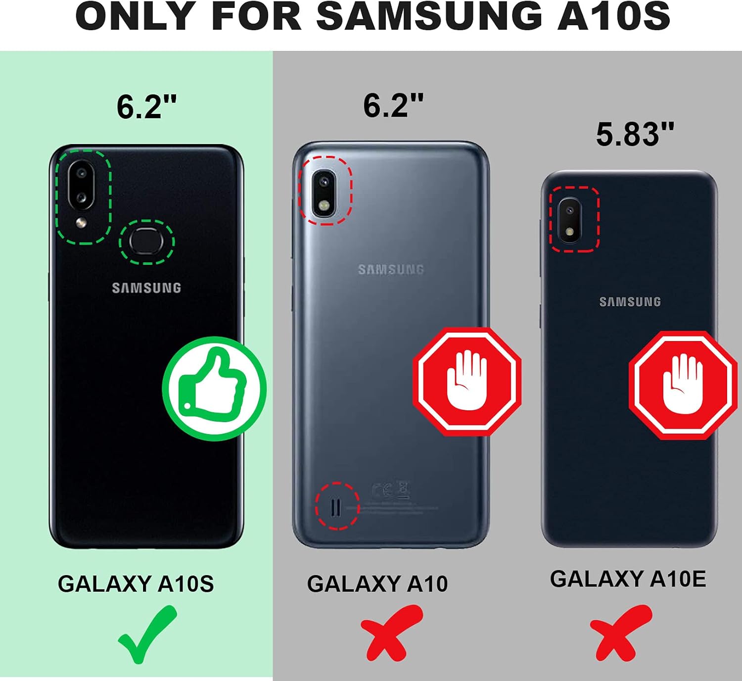 Silverback Funda para Galaxy A10S, funda holográfica con purpurina líquida móvil con soporte, anillo de parachoques de diamantes de imitación