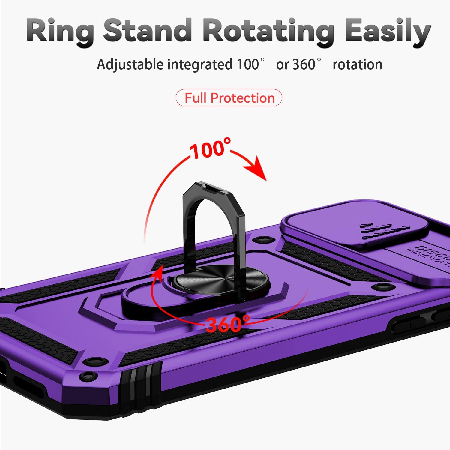 Funda para iPhone XS Max con cubierta para lente de cámara, protector de pantalla HD, doble capa de protección contra caídas de grado militar,