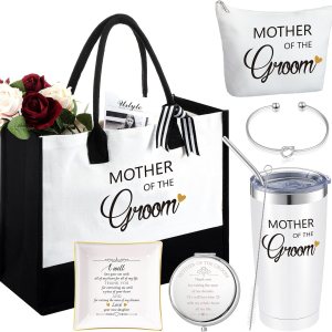 6 piezas de regalos para la madre del novio de parte de la novia, regalos de boda para suegra de 20 onzas, bolsa de lona, bolsa de maquillaje, 6 piezas de regalos para la madre del novio de parte de la novia, regalos de boda para suegra de 20 onzas, bolsa de lona, bolsa de maquillaje,