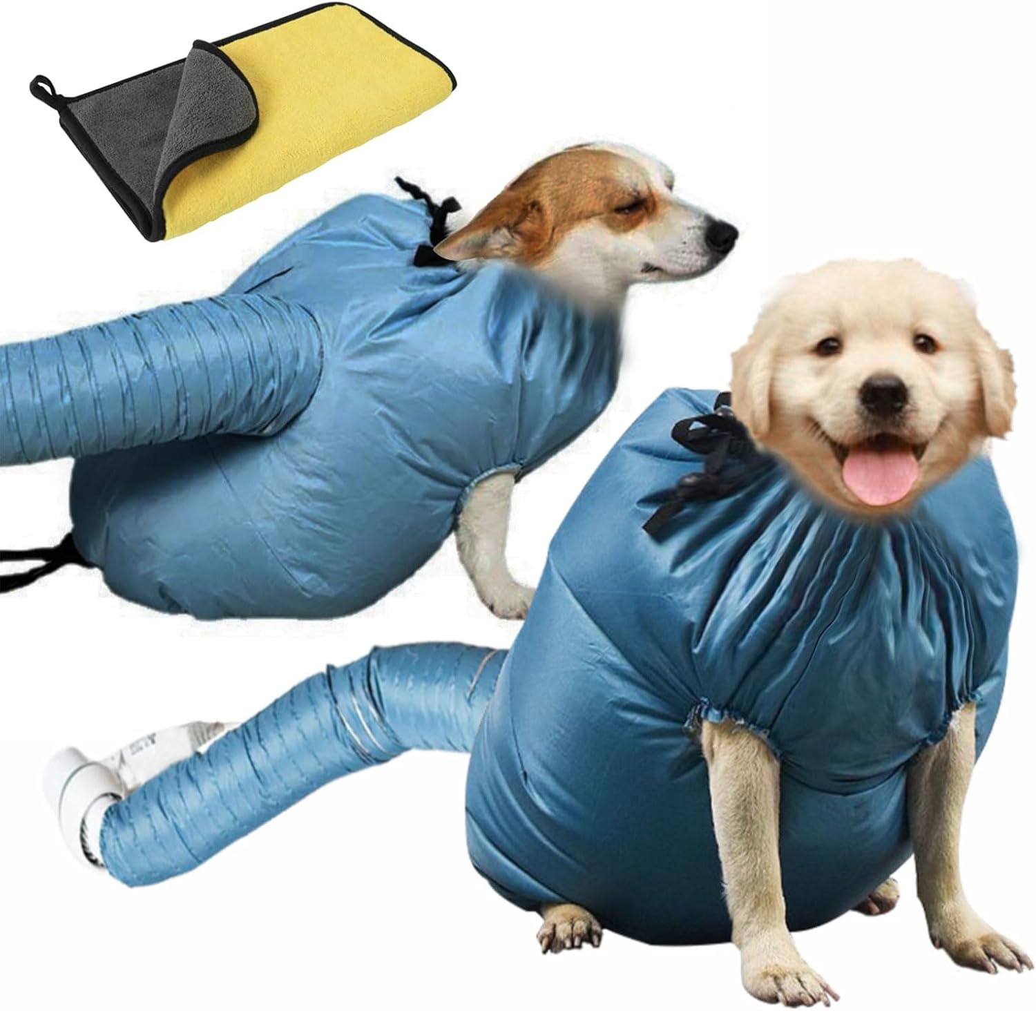 Mascota perro, gato, cachorro, conejo, gatito, husky Goldendoodle, caja de secado rápido para el baño, bata para máquina, bolsa de jaula, secadora