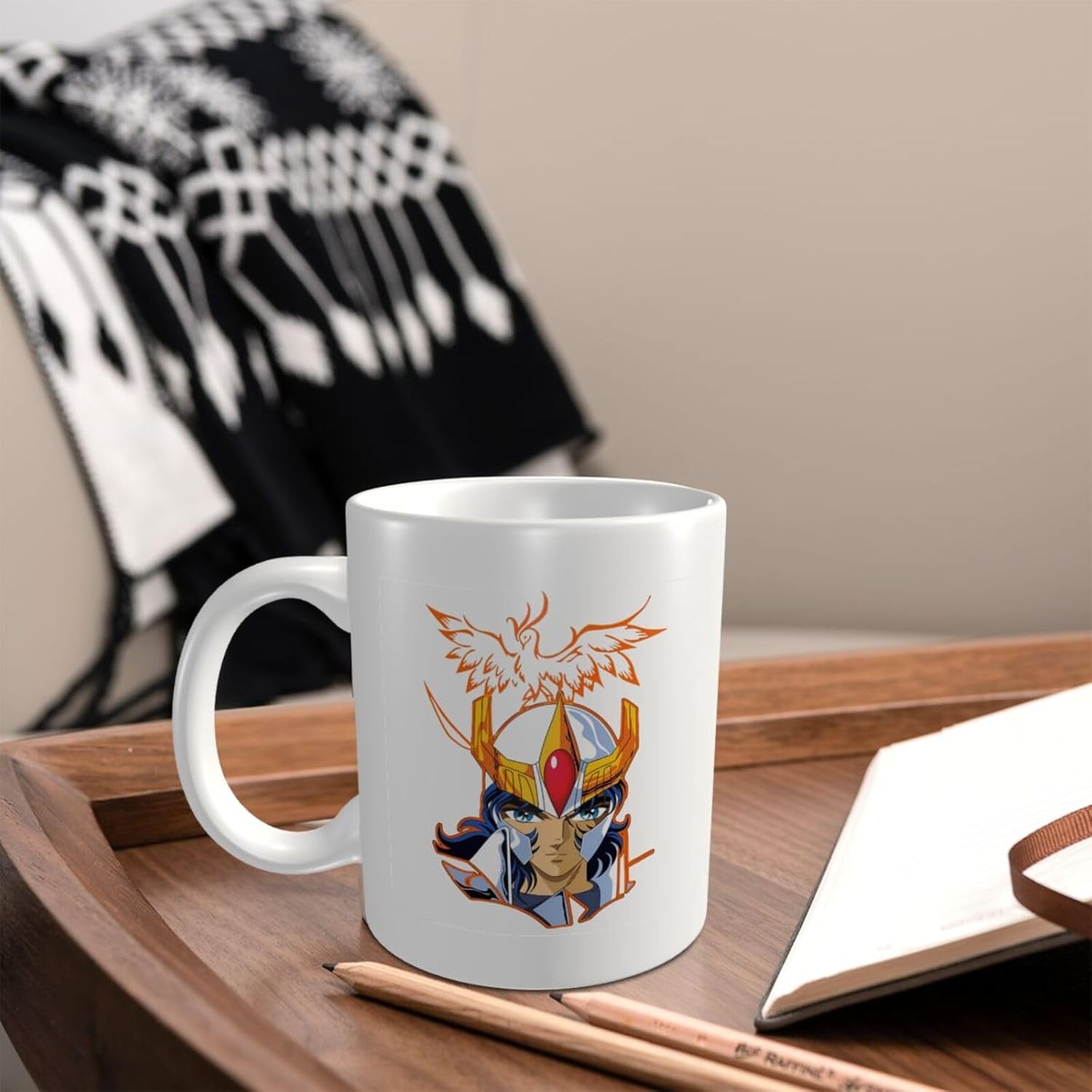 Saint Seiya Mug Classic 11oz Blanco Eco Friendly Patrón de cerámica Taza de café personalizada Taza de té