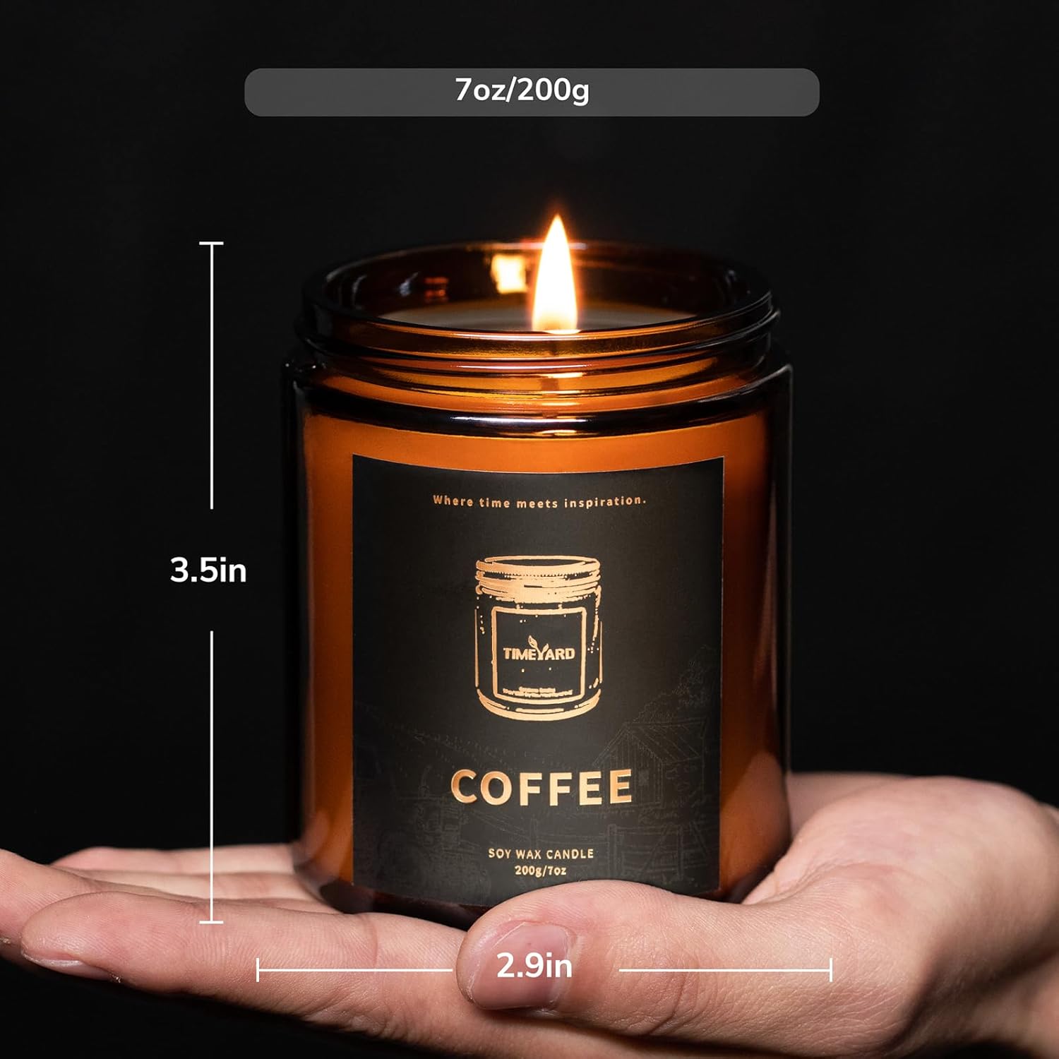 TIMEYARD Velas perfumadas de café para el hogar, regalo de vela para mujeres en el baño, regalo de inauguración de la casa para hombres y mujeres,