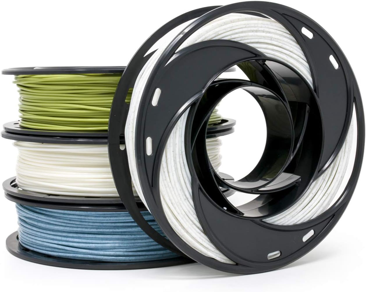 Gizmo Dorks Filamento PLA para impresora 3D de 0.069 in, 7.05 oz, paquete de 4 colores mármol, azul brillante, verde brillante, verde cambio,