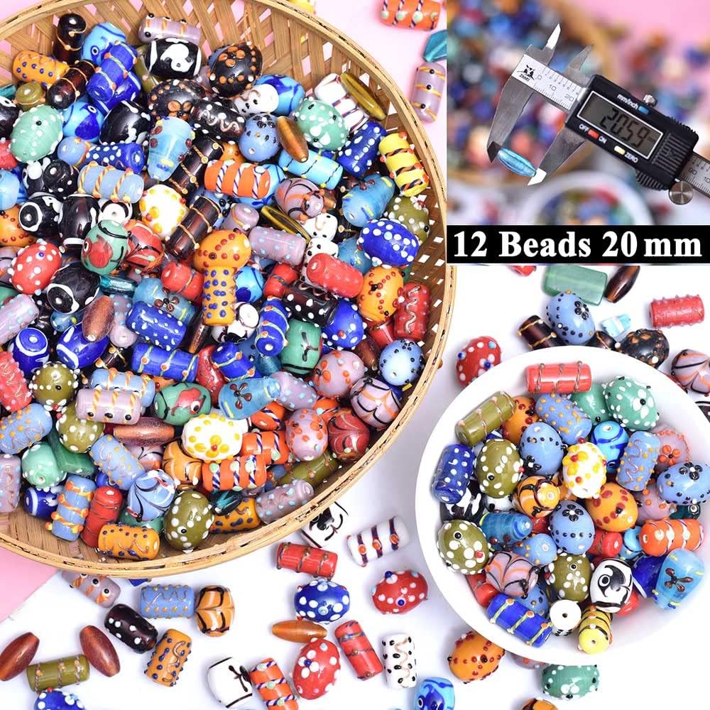 90 cuentas de vidrio surtidas para hacer pulseras, cuentas para manualidades, cuentas de bricolaje para hacer joyas, cuentas de vidrio a granel,