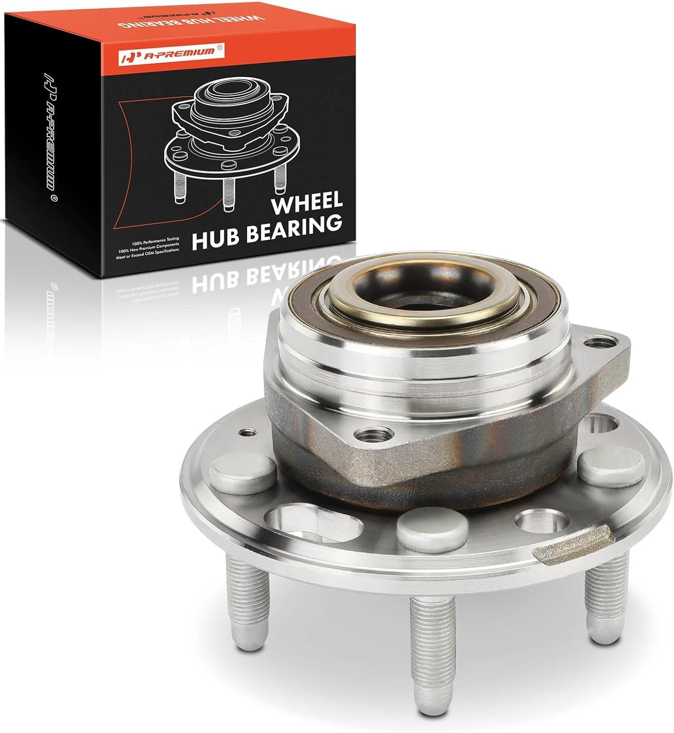 A-Premium Cojinete de rueda delantera o trasera y conjunto de cubo con 5 lengüetas compatible con Chevrolet y GMC y Buick y Cadillac – Equinox