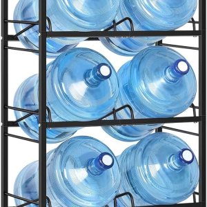 Soporte para botellas de agua de 5 galones de 5 niveles, enfriador de agua con 10 ranuras, estante de almacenamiento de jarra de agua resistente Soporte para botellas de agua de 5 galones de 5 niveles, enfriador de agua con 10 ranuras, estante de almacenamiento de jarra de agua resistente
