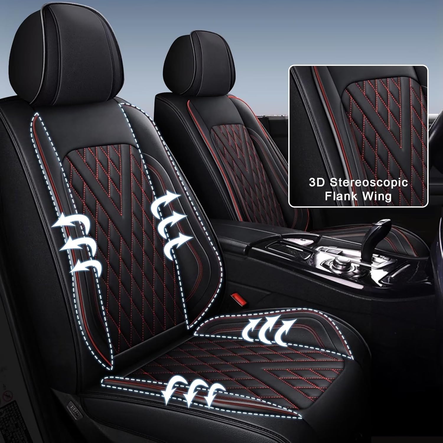 2 fundas de asiento delantero de automóvil para ChevroletChevy Trailblazer 2021-2024, cojín de asiento de Chevy de piel sintética, impermeable,
