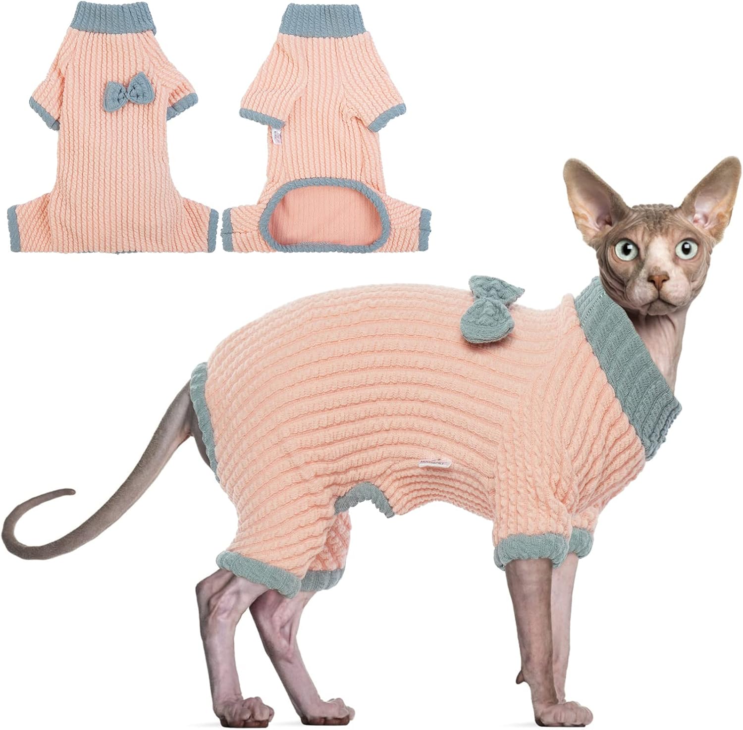 DENTRUN Sphynx – Suéter de invierno cálido para gatos sin pelo, lindo suéter de alta elasticidad, camisas de gatito, transpirable, para ocio,