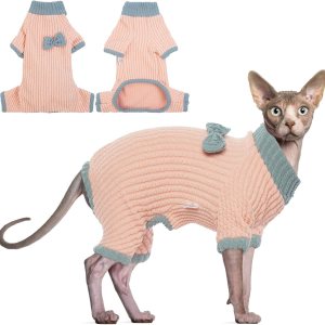 DENTRUN Sphynx – Suéter de invierno cálido para gatos sin pelo, lindo suéter de alta elasticidad, camisas de gatito, transpirable, para ocio, DENTRUN Sphynx – Suéter de invierno cálido para gatos sin pelo, lindo suéter de alta elasticidad, camisas de gatito, transpirable, para ocio,