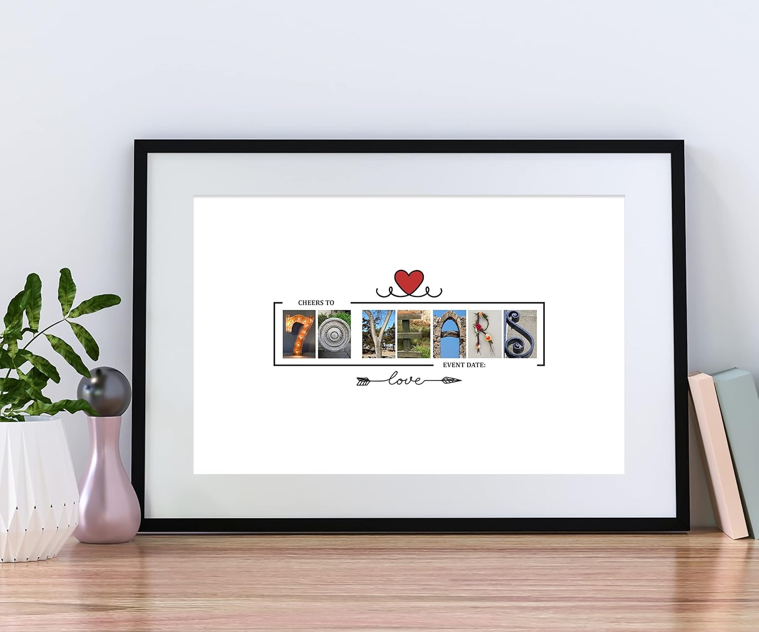 Suministros de decoración para fiesta de cumpleaños número 70, póster alternativo para libro de visitas. Tablero de aniversario de firma para