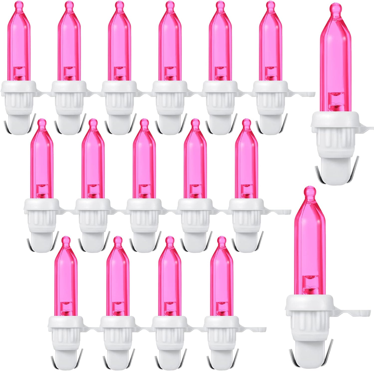 60 bombillas LED de repuesto para Navidad, mini bombilla LED de gran angular para árbol de Navidad, bombilla de repuesto para decoración de fiesta