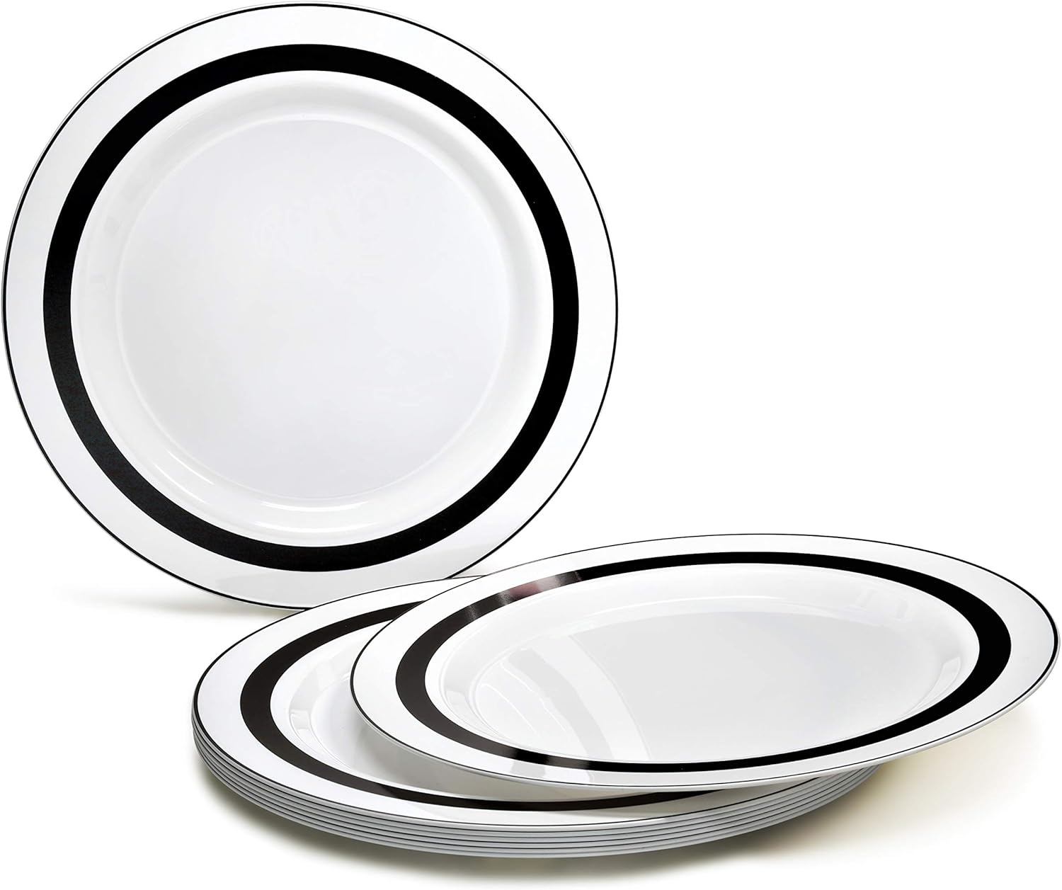 “Occasions” – Paquete de 120 platos, (60 invitados), juego de platos de plástico desechables de alta calidad para bodas, fiestas, cena de 60 x 10.5
