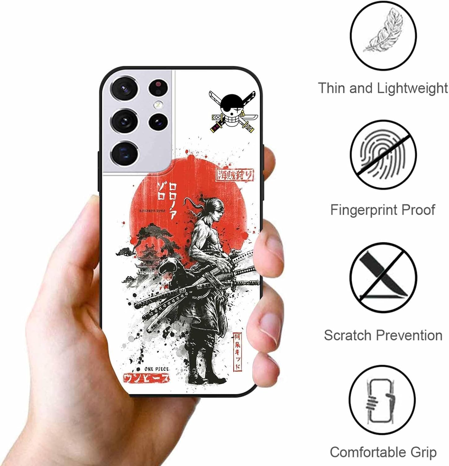 Paquete de 2 fundas geniales para Samsung Galaxy S21 Ultra (5G)S30 Ultra de silicona de 6.8 pulgadas, estampado de dibujos animados de anime para