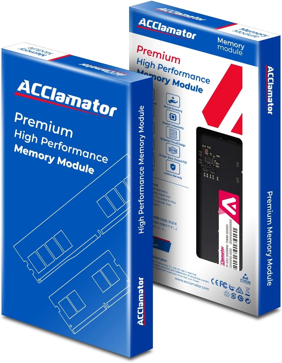 Memoria de computadora DDR5 de 16 GB 5600 MHz Ram (PC4-44800) de escritorio (DIMM) CL42 (5600MTs XMP3.0Expo) Acclamator