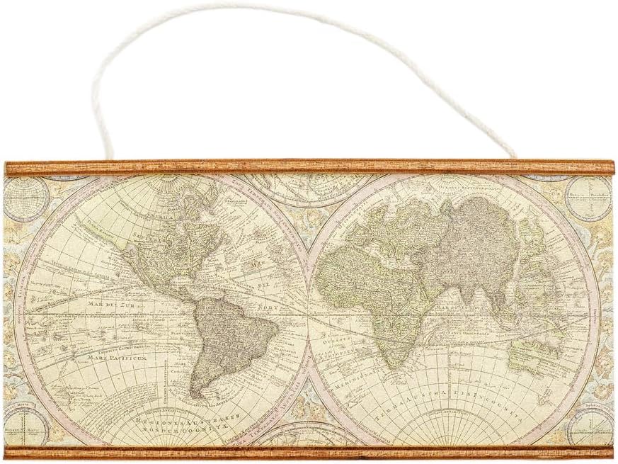 Odoria Accesorios de decoración de casa de muñecas con mapa del mundo en miniatura 112