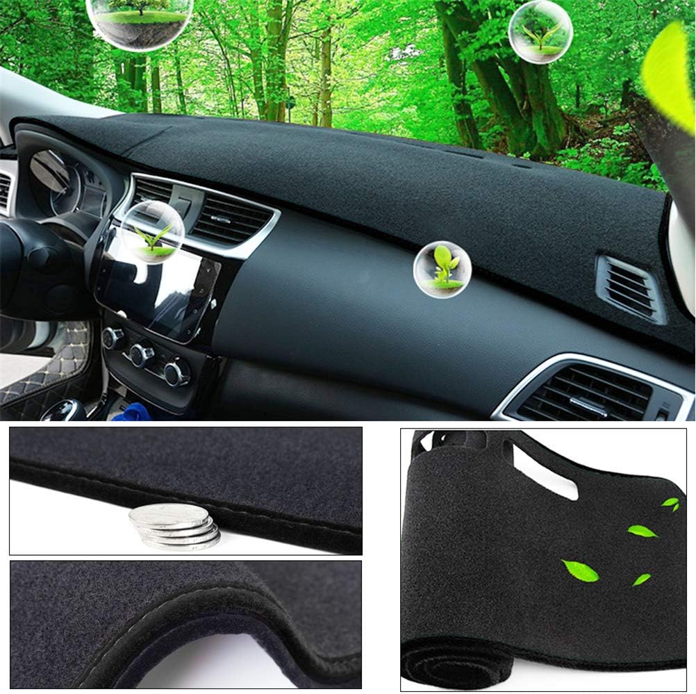 Tablero de salpicadero cubierta para Veracruz 2007-2012 protector solar del coche protector de alfombra almohadilla resistente al calor negro+borde