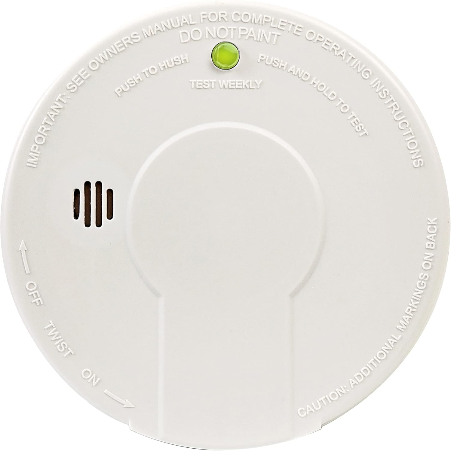 Kidde Detector de humo, alarma de humo cableada, botón de silencio de prueba, (paquete de 2) detector de humo blanco y de humo, alarma de humo a