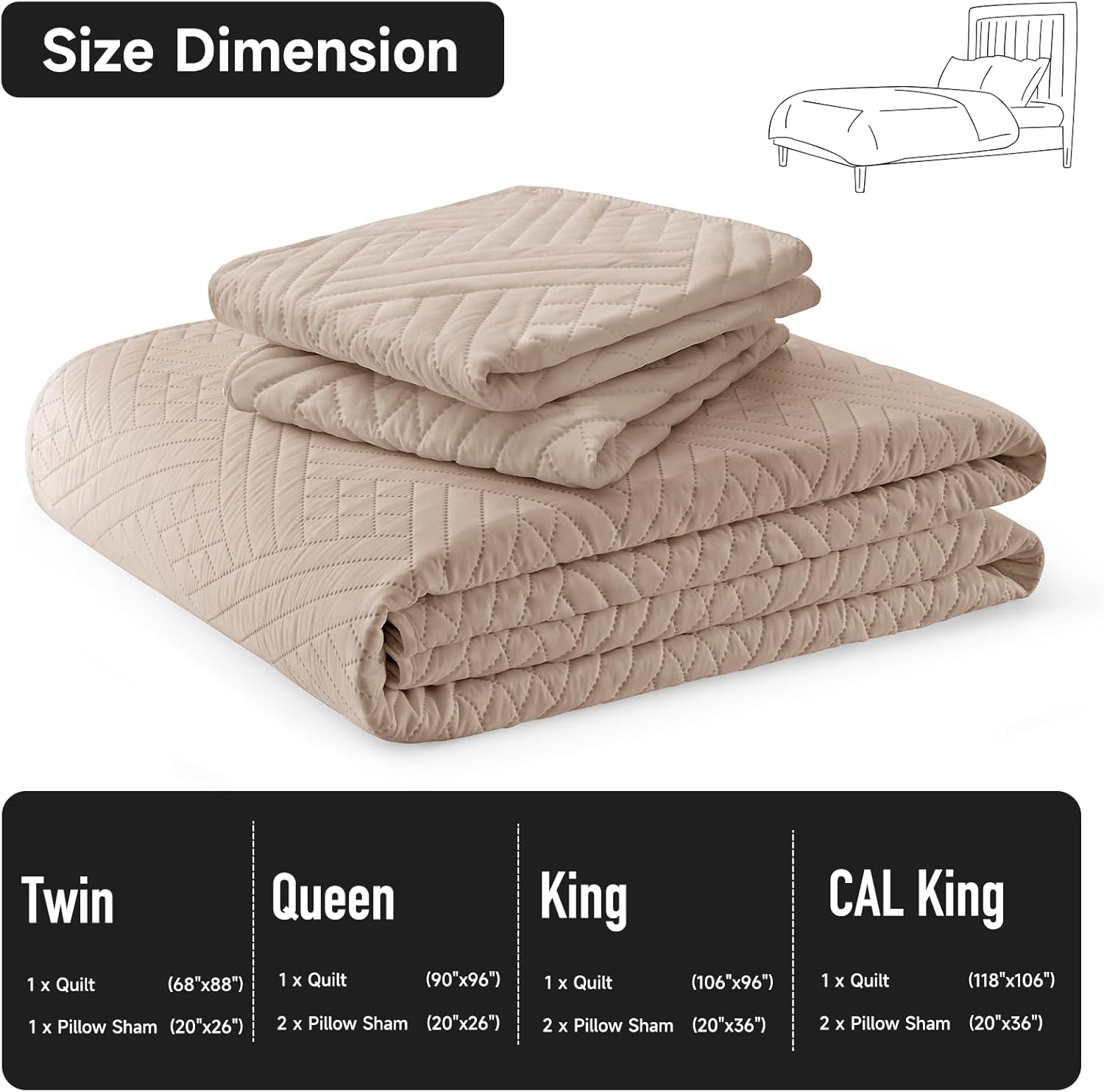 Juego de edredón tamaño California King, color gris topo, juego de ropa de cama de verano ligero de gran tamaño, colcha y colcha de microfibra