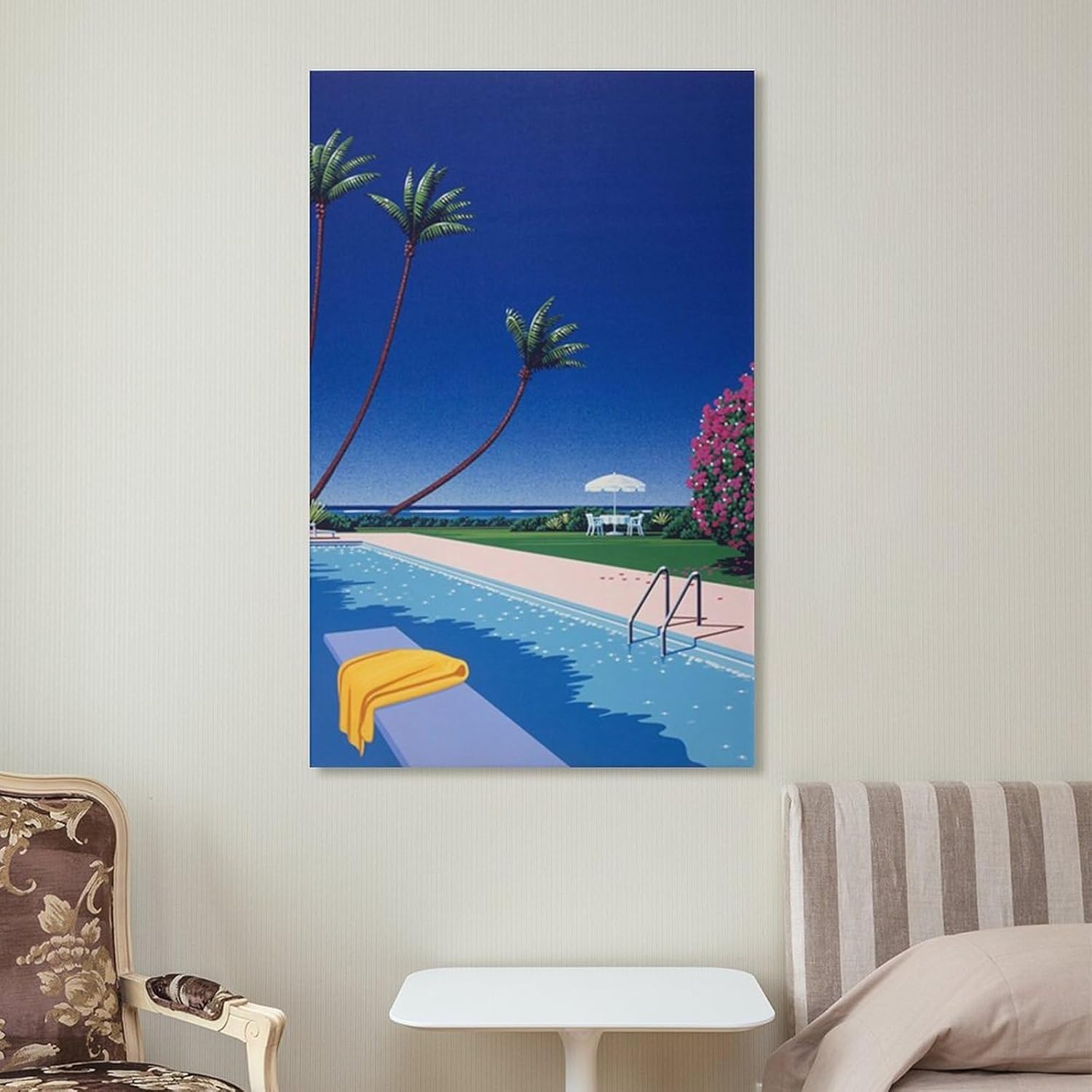 Hiroshi Nagai Decoraciones para dormitorio, pósteres para habitación, decoración estética para el hogar, marco de trabajo artístico, pintura sobre