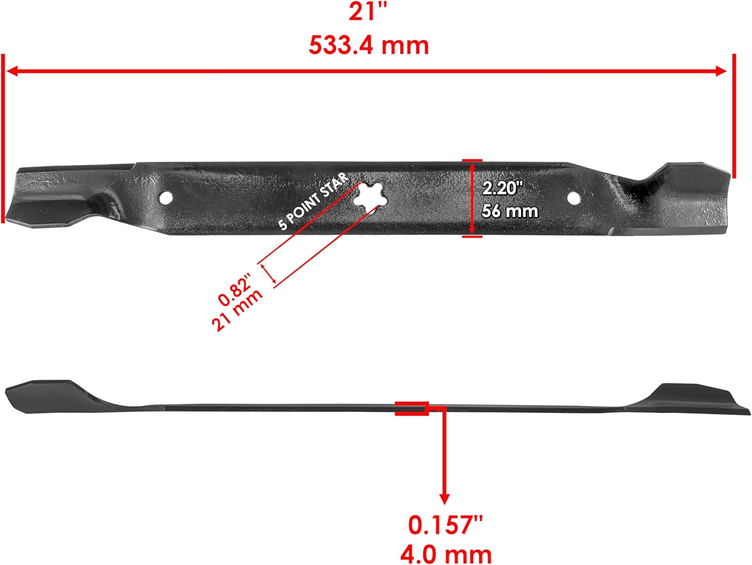 Caltric Juego de 2 cortacésped de 42 pulgadas compatible con Husqvarna Yth18542 Yth20B42T Yth20F42T
