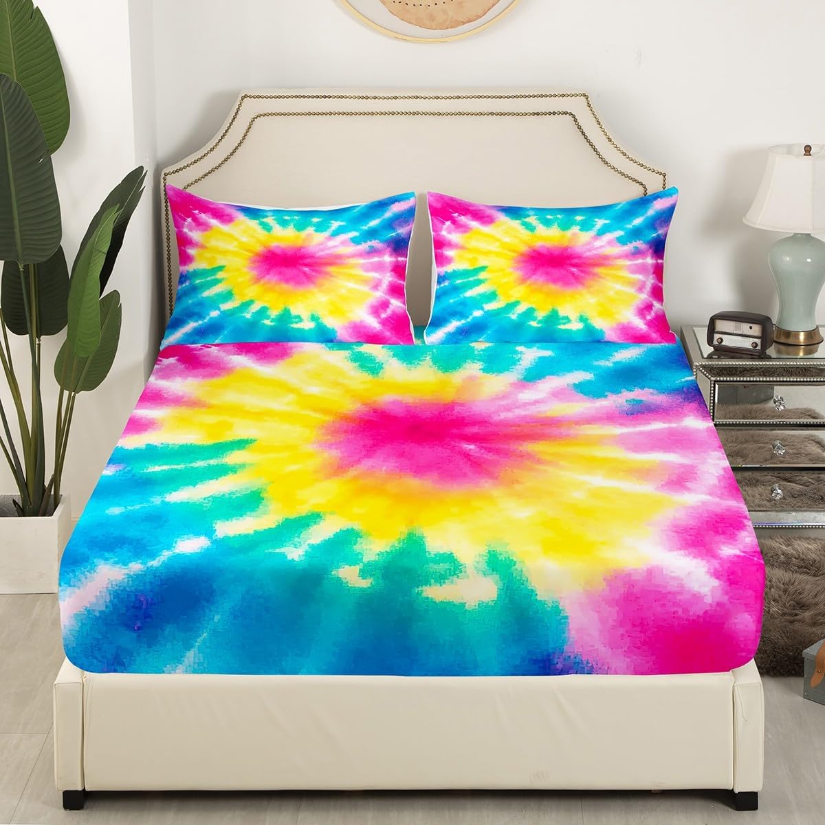 Juego de sábanas de plumón de pavo real para niños, niñas, adolescentes, con estampado de plumones, transpirable, estilo bohemio, decoración de la