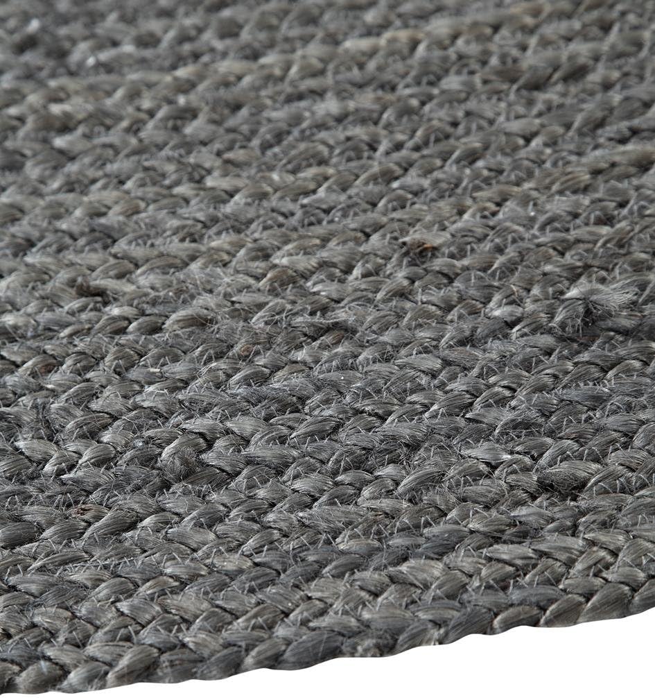 WARISI – Colección Corchorous – Alfombras de fibra natural, 100% yute hechas a mano (48 pulgadas, redonda, noche)