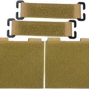 Panel de parches táctico Molle con gancho y bucle, accesorio Molle para mochila, chaleco, insignia de bricolaje e insignia (caqui, 4 unidades) Panel de parches táctico Molle con gancho y bucle, accesorio Molle para mochila, chaleco, insignia de bricolaje e insignia (caqui, 4 unidades)